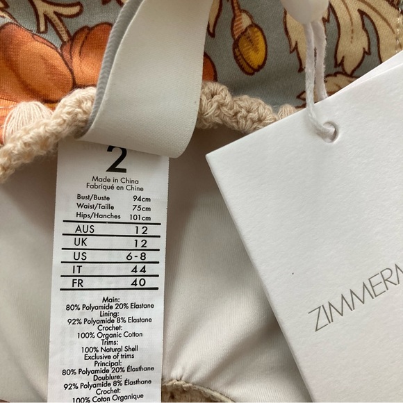 Zimmermann Crochet Keyhole One-Piece Swimsuit - Picture 8 of 8